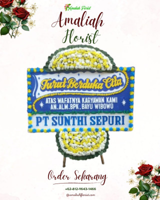 Papan Bunga Duka di Rawa Mekarjaya