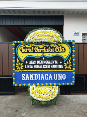 Papan Bunga Duka di Rawa Mekarjaya